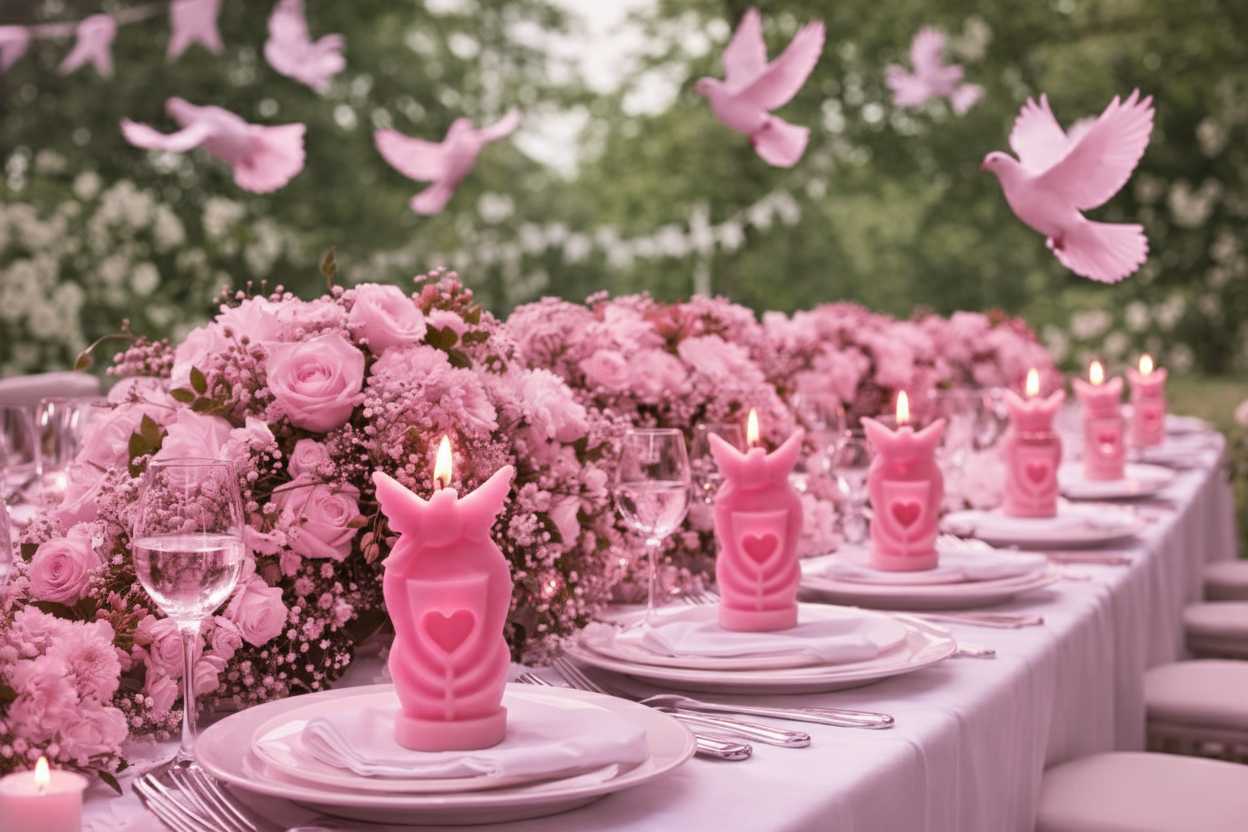 Sonsuz Aşkın ve Huzurun Işığı: El Yapımı Tasarım Mum | Roselia