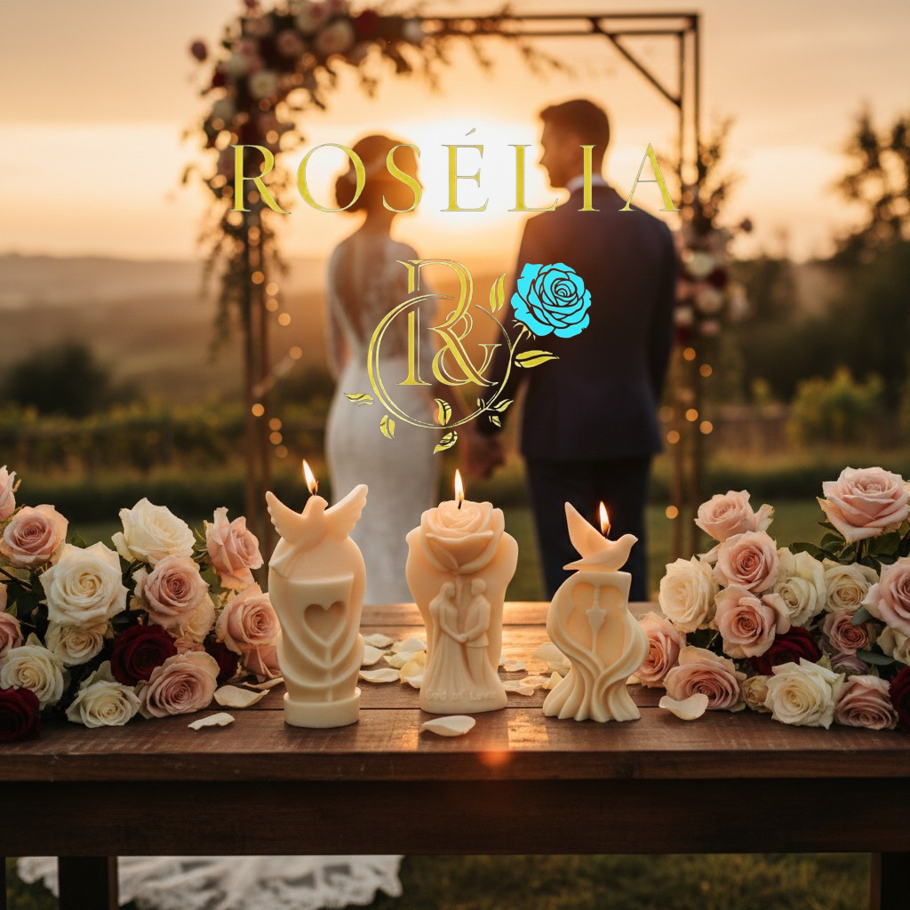 Düğün Nişan Kına Organizasyon Konsepti Dekoratif El Yapımı Mumlar | Rosélia