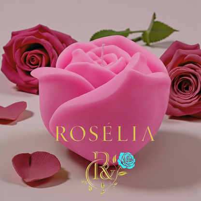 Büyük Gül Çiçek Serisi Dekoratif Mum | Rosélia