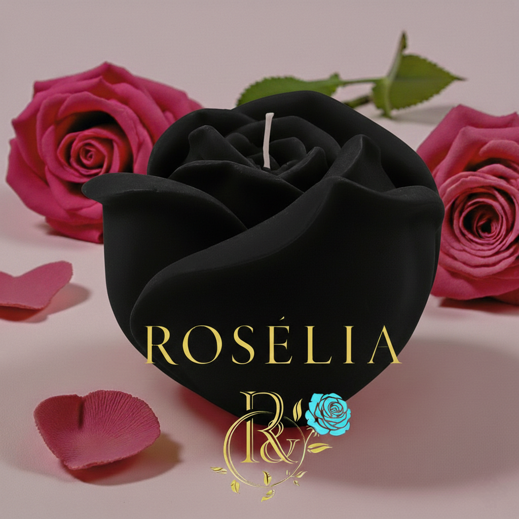 Büyük Gül Çiçek Serisi Dekoratif Mum | Rosélia