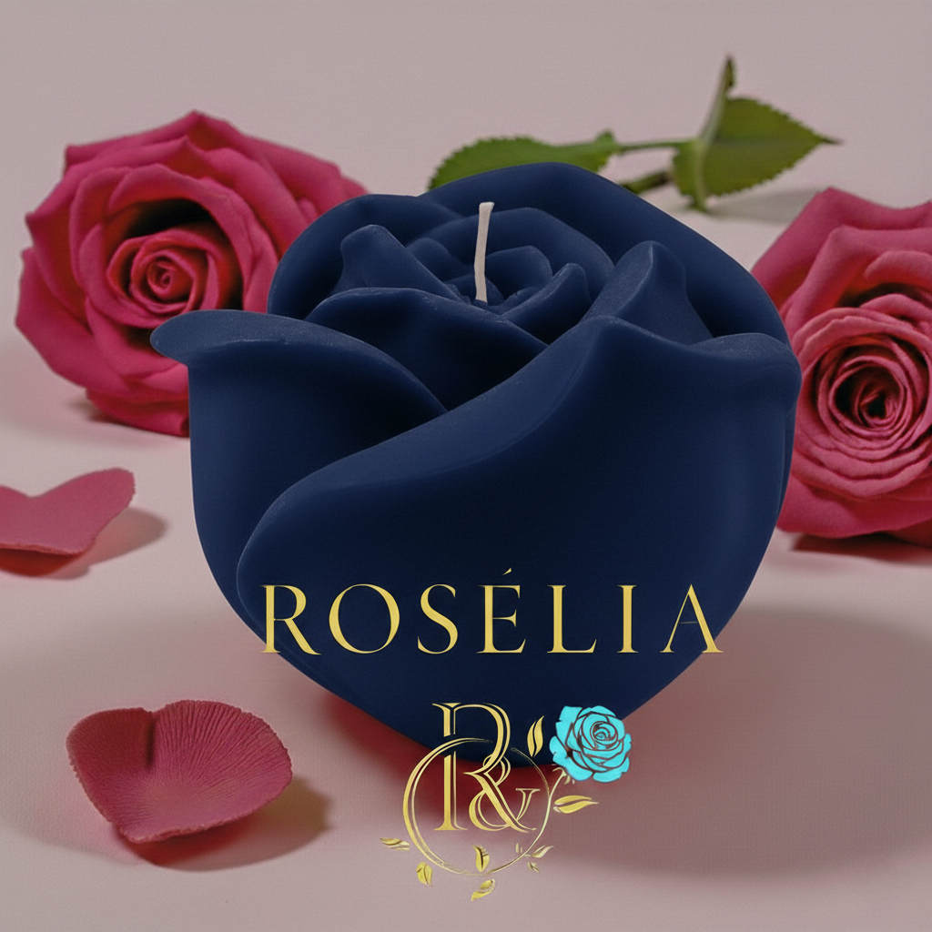 Büyük Gül Çiçek Serisi Dekoratif Mum | Rosélia