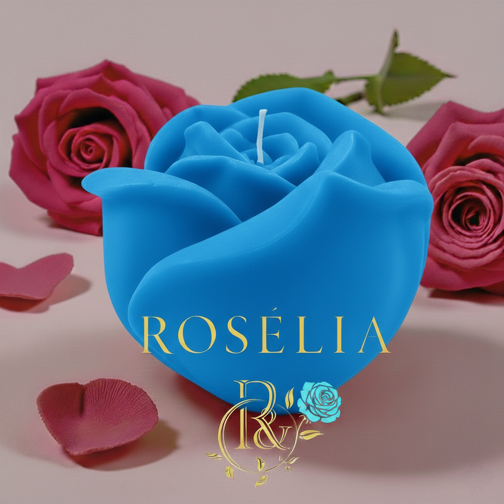 Büyük Gül Çiçek Serisi Dekoratif Mum | Rosélia