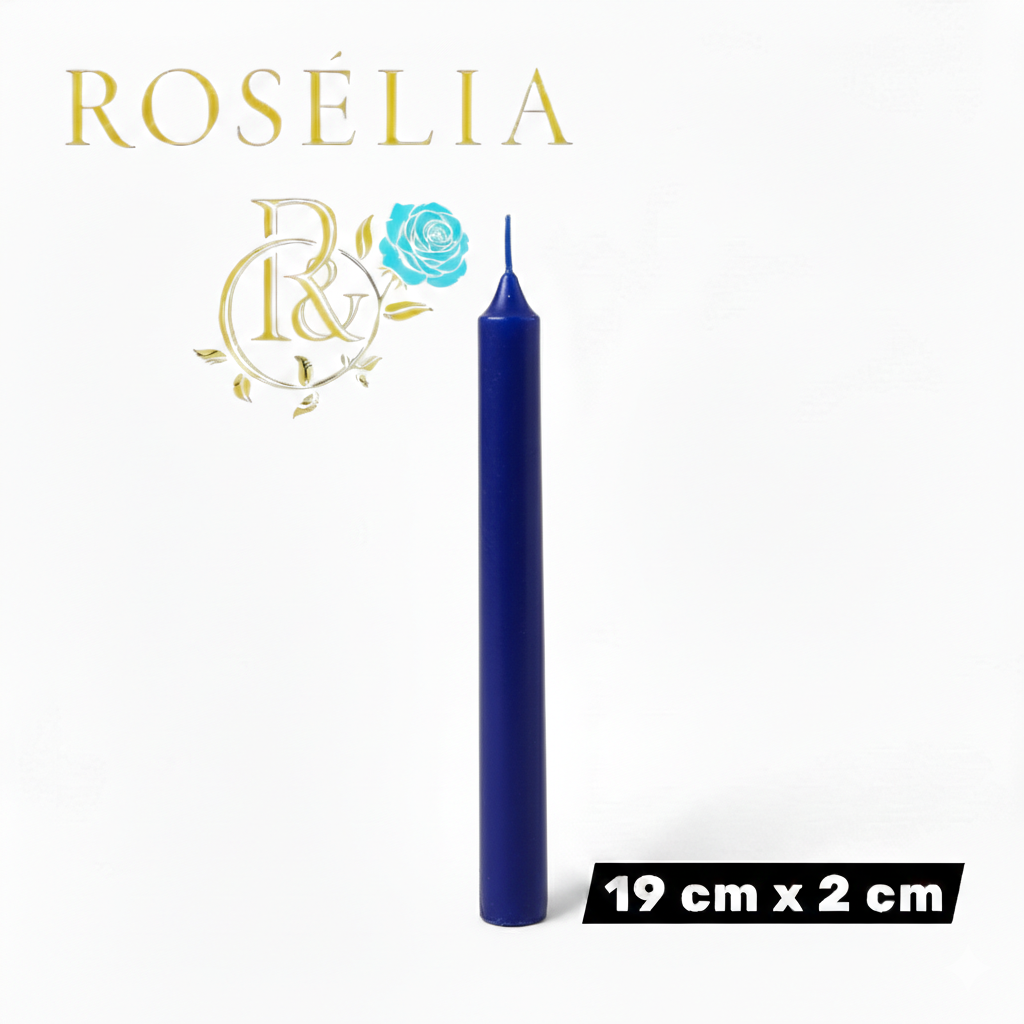 19 cm x 2 cm Çizgili Dekoratif Şamdan Mum | Rosélia