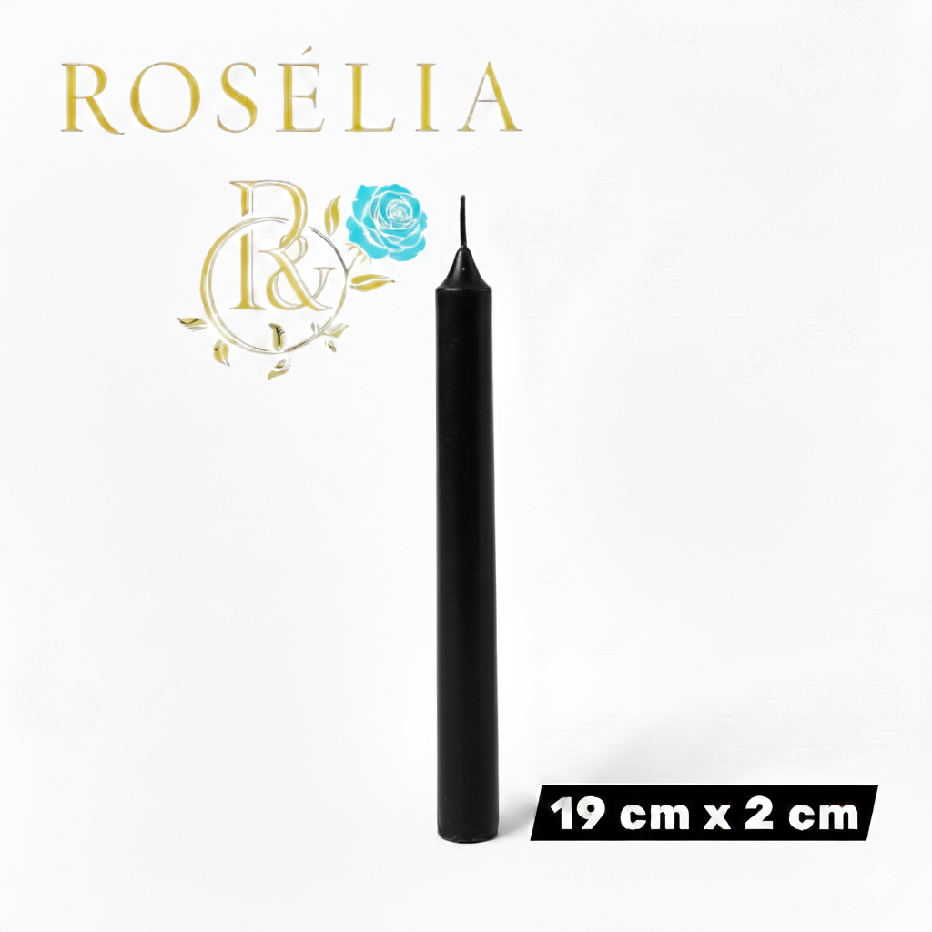 19 cm x 2 cm Çizgili Dekoratif Şamdan Mum | Rosélia