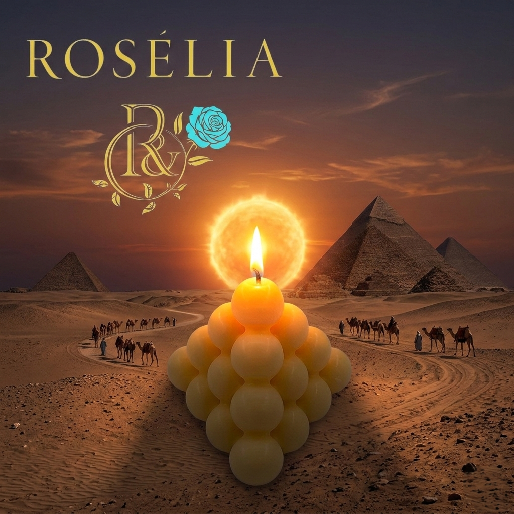 Zamanın Ötesinde Bir Işık: Rosélia Piramit Serisi Dekoratif Mum | Rosélia