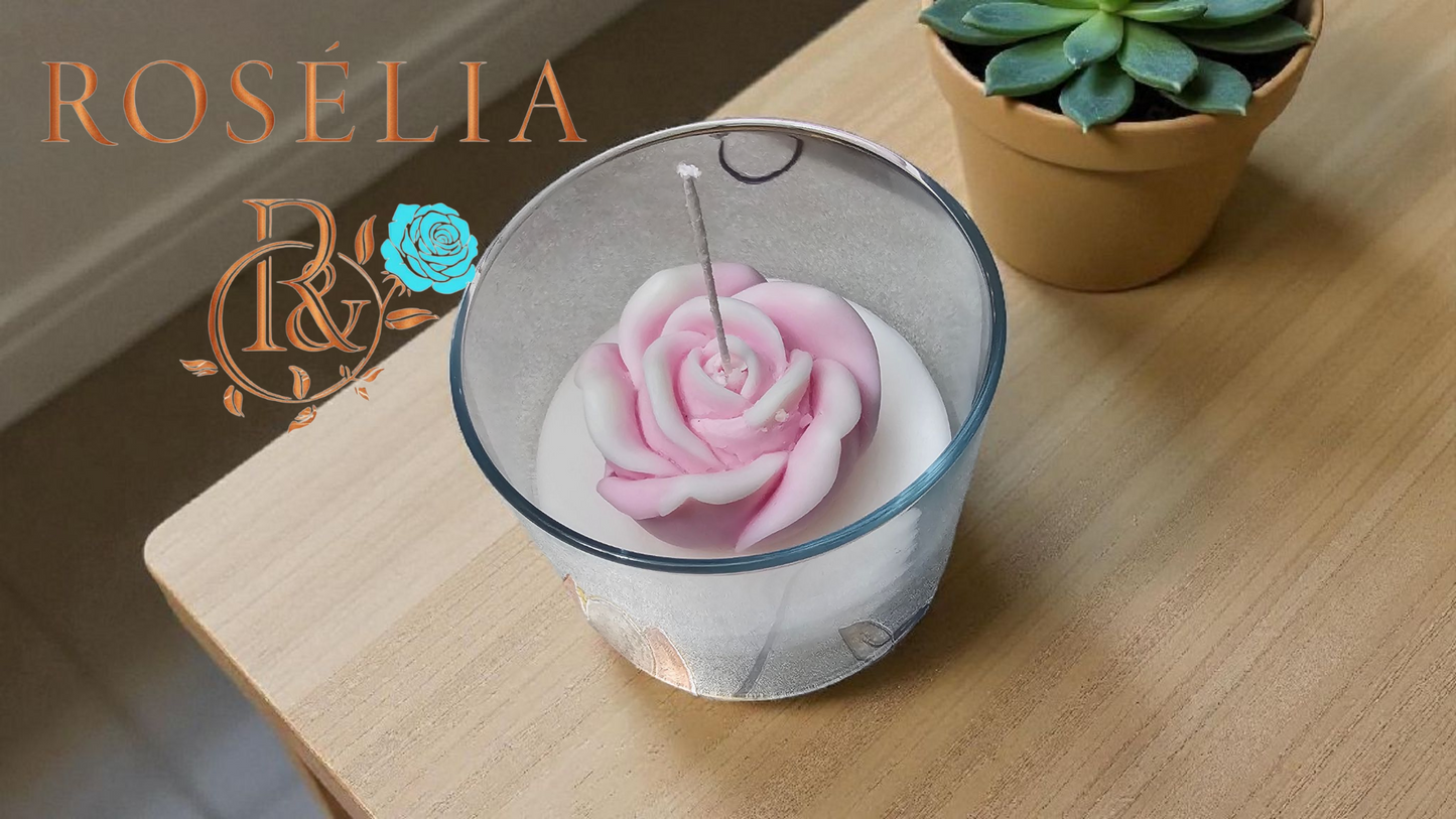 Rosélia Çiçek Mum Bardak