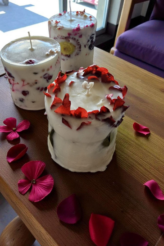 Rosélia Canlı Çiçek Baton Mum