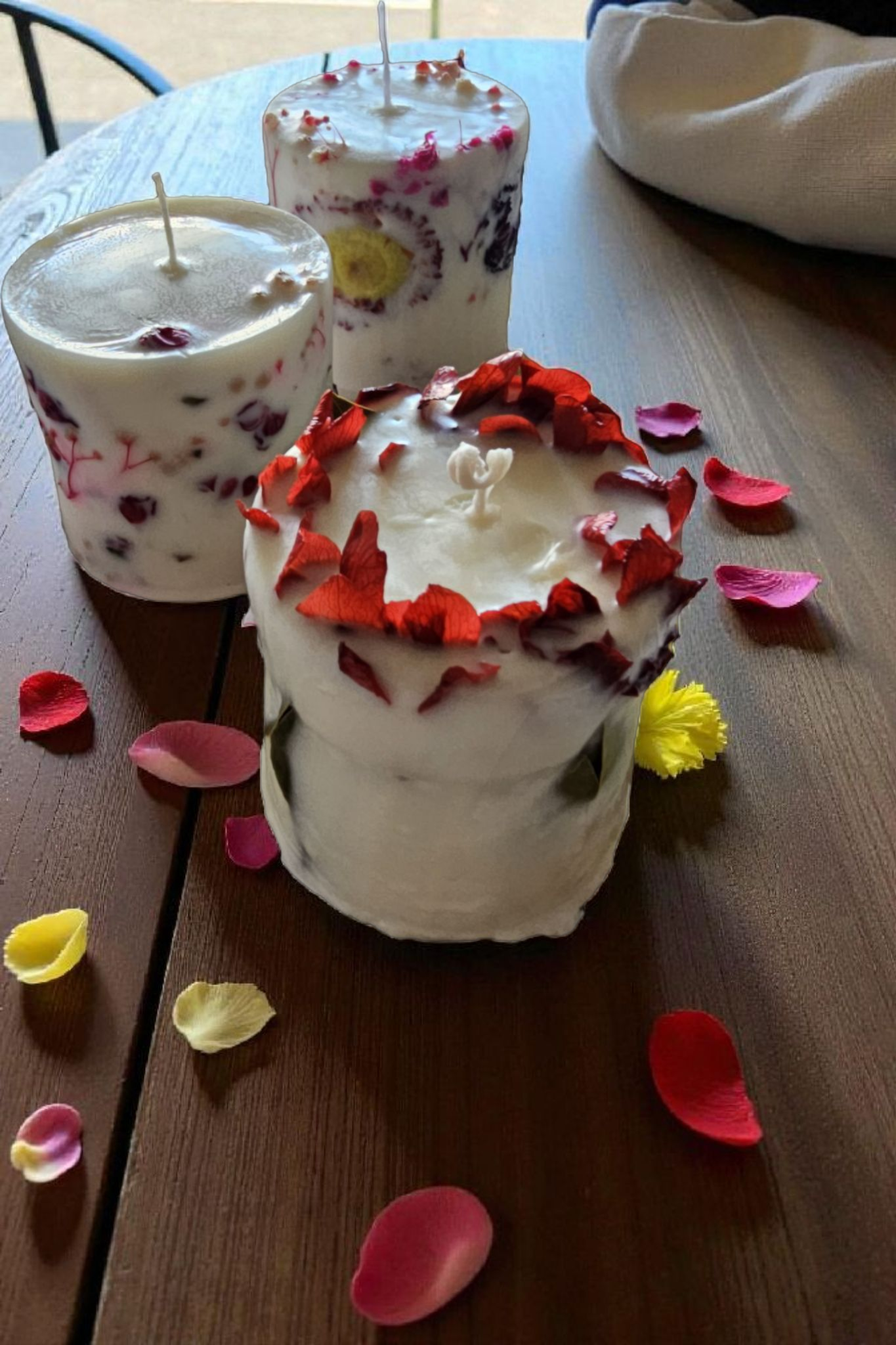 Rosélia Canlı Çiçek Baton Mum