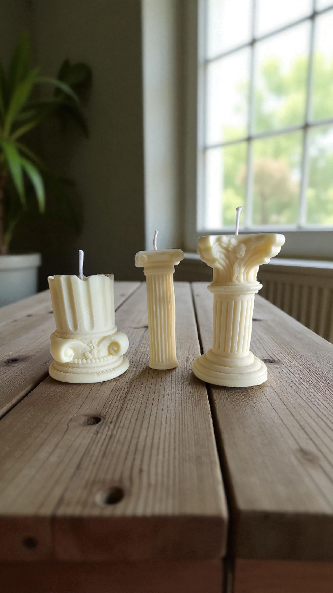 Rosélia Üç Sütun Mum