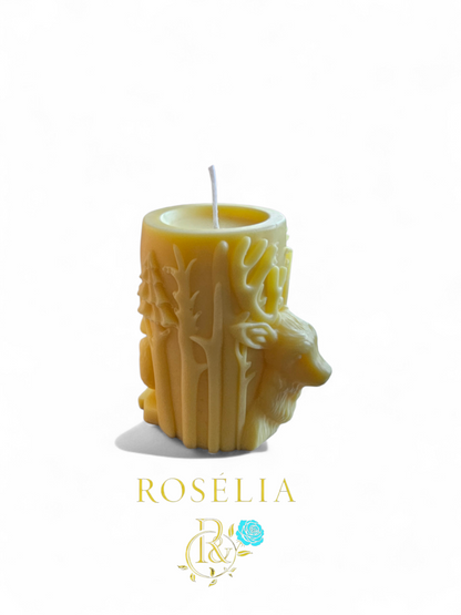 Geyik Baton Mum Yılbaşı Konsepti - El Yapımı Dekoratif Mum | Rosélia