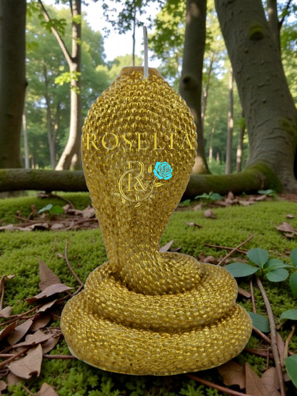 Kobra Yılanı Mum - El Yapımı Dekoratif Altın Mum | Rosélia