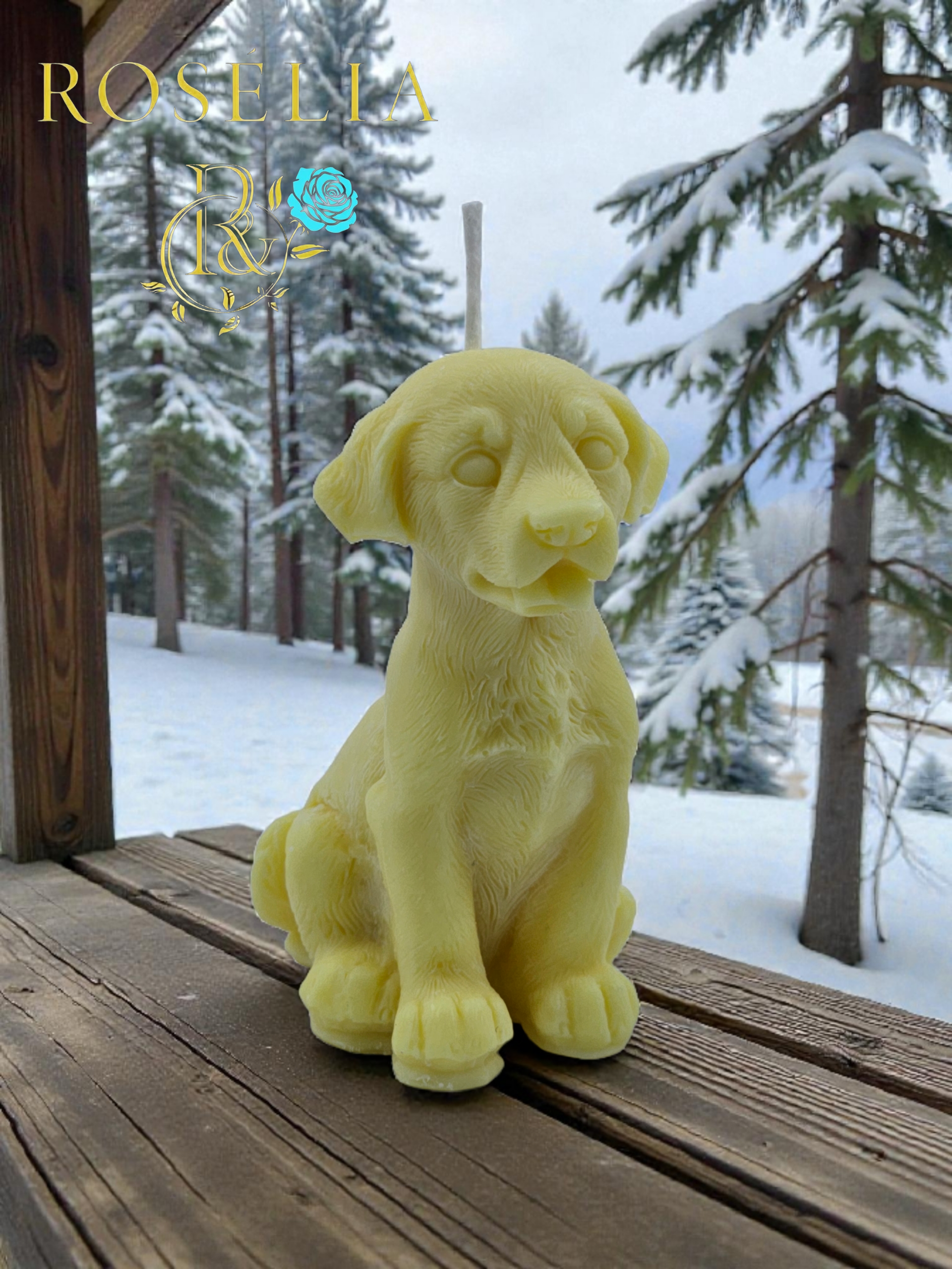 Köpek Figürü Hayvan Serisi Dekoratif Mum