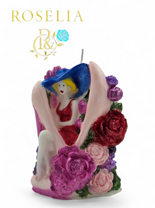 Topuklu Ayakkabı ve Çiçek Detaylı Lady Collection Dekoratif Mum | Rosélia