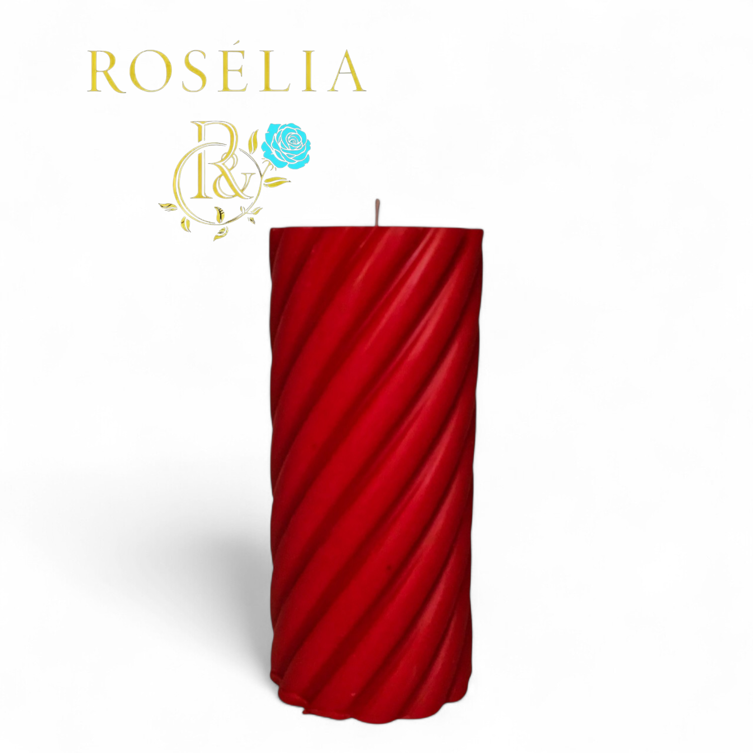 Spiral Tasarımlı Baton Dekoratif Mum | Rosélia
