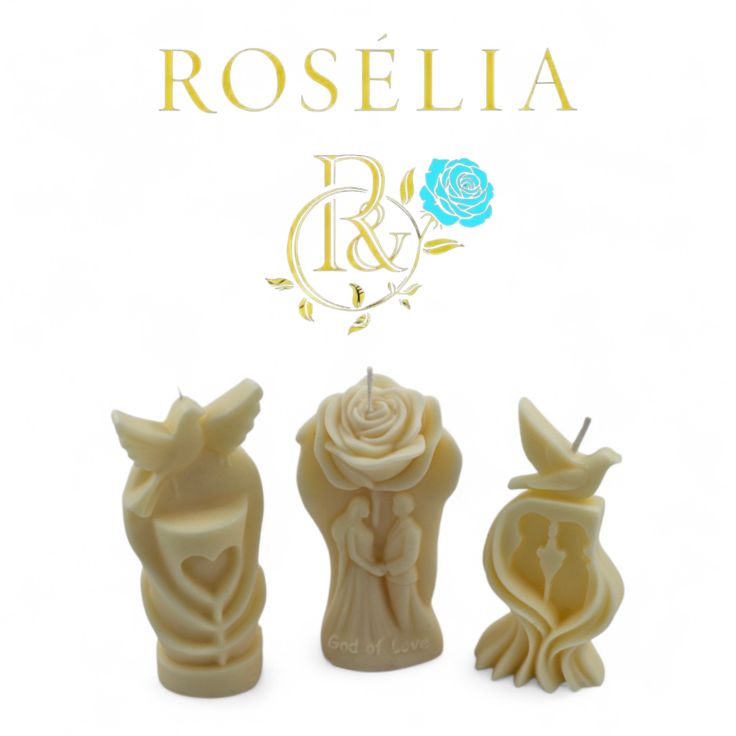 Düğün Nişan Kına Organizasyon Konsepti Dekoratif El Yapımı Mumlar | Rosélia