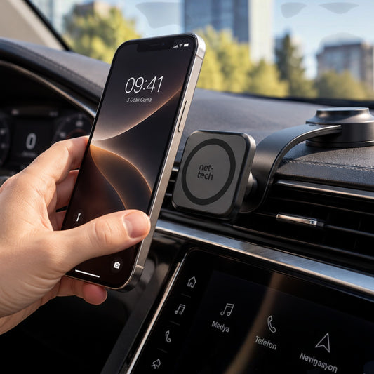 Nettech NT-CHC46 Araç içi Araç içi Vakum Etkili Telefon Tutucu (Siyah) NT-117978