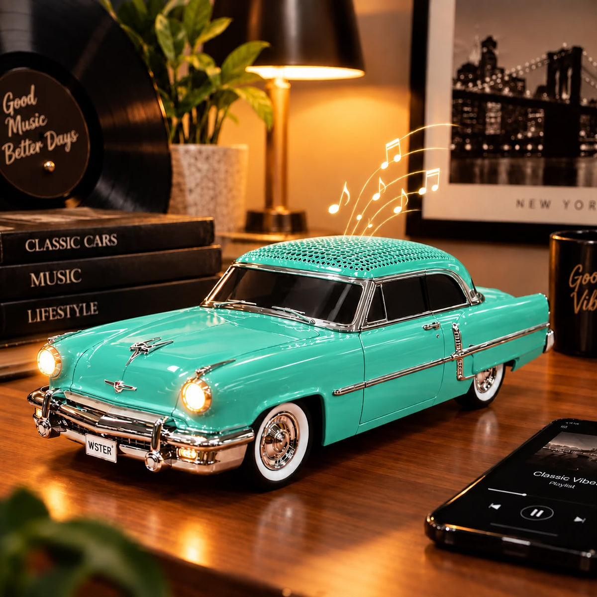 Wster WS-1957 Car Speaker Kablosuz Hoparlör - Speaker NT-117118
