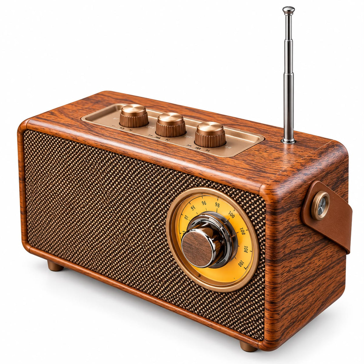 Music Apollo AS23 Nostalji Radyo Kablosuz Hoparlör - Speaker (Kahverengi) NT-119322