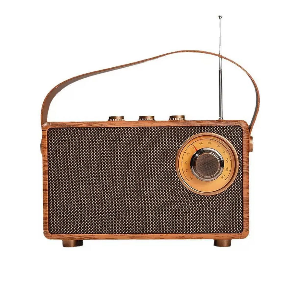 Music Apollo AS23 Nostalji Radyo Kablosuz Hoparlör - Speaker (Kahverengi) NT-119322