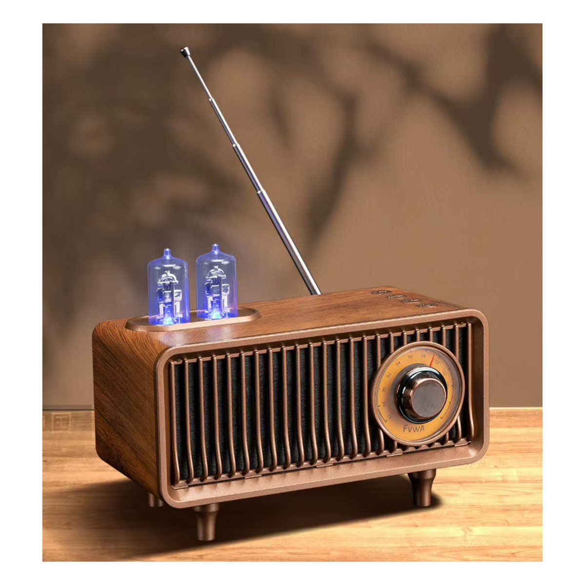 Music Apollo B9 Nostalji Radyo Kablosuz Hoparlör - Speaker (Kahverengi) NT-119323