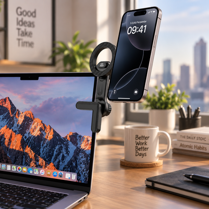 Nettech NT-CHC42 Tesla Laptop ve Araç içi Manyetik Etkili Telefon Tutucu (Siyah) NT-115652