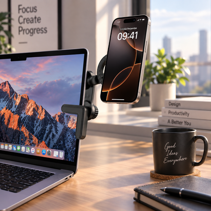 Nettech NT-CHC42 Tesla Laptop ve Araç içi Manyetik Etkili Telefon Tutucu (Siyah) NT-115652