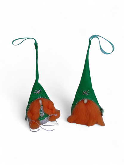 Yılbaşı Ağacı Süsü İkili Cüce - Gnome 22 cm