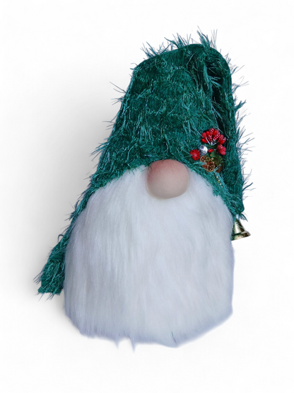 Yeşil Tüylü Şapkalı Cüce - Gnome 30 cm