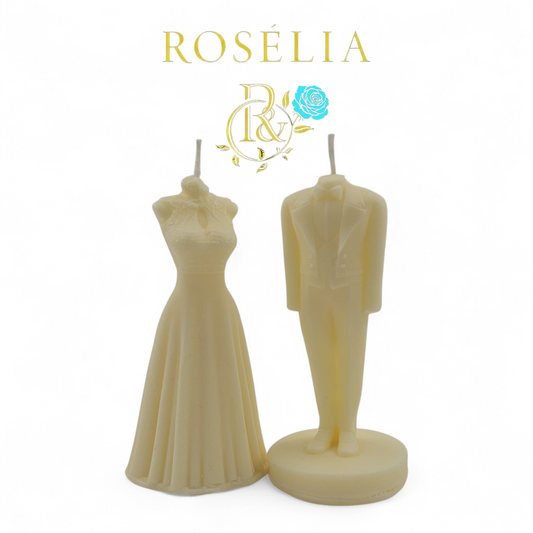 Gelin Damat Figür Tasarımı Dekoratif Mum | Rosélia