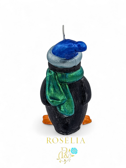 Büyük Penguen Mum - El Yapımı Yılbaşı Mumu | Rosélia