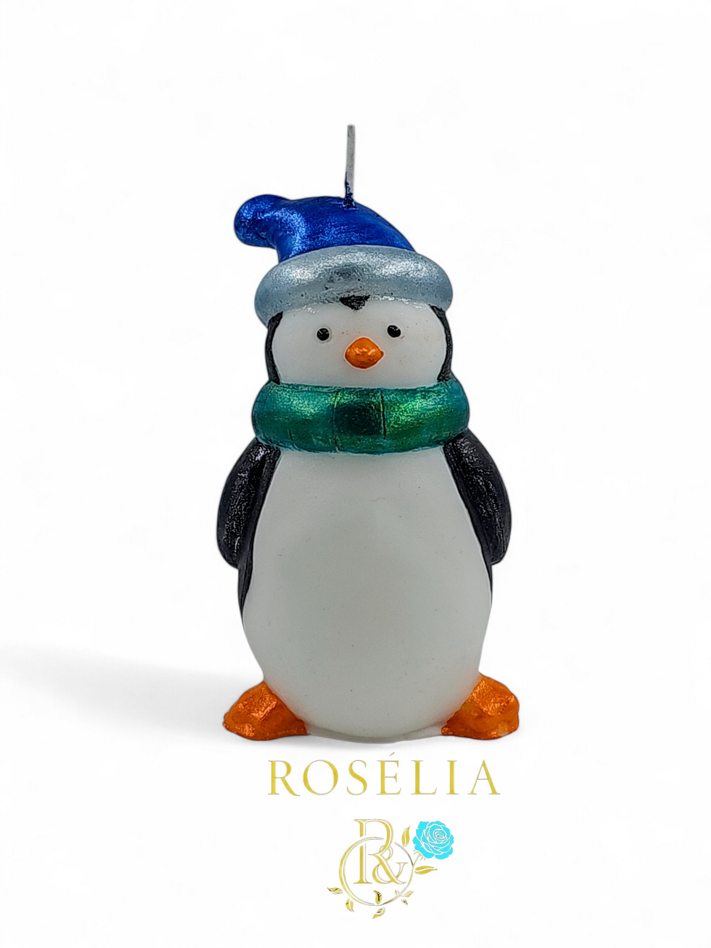 Büyük Penguen Mum - El Yapımı Yılbaşı Mumu | Rosélia