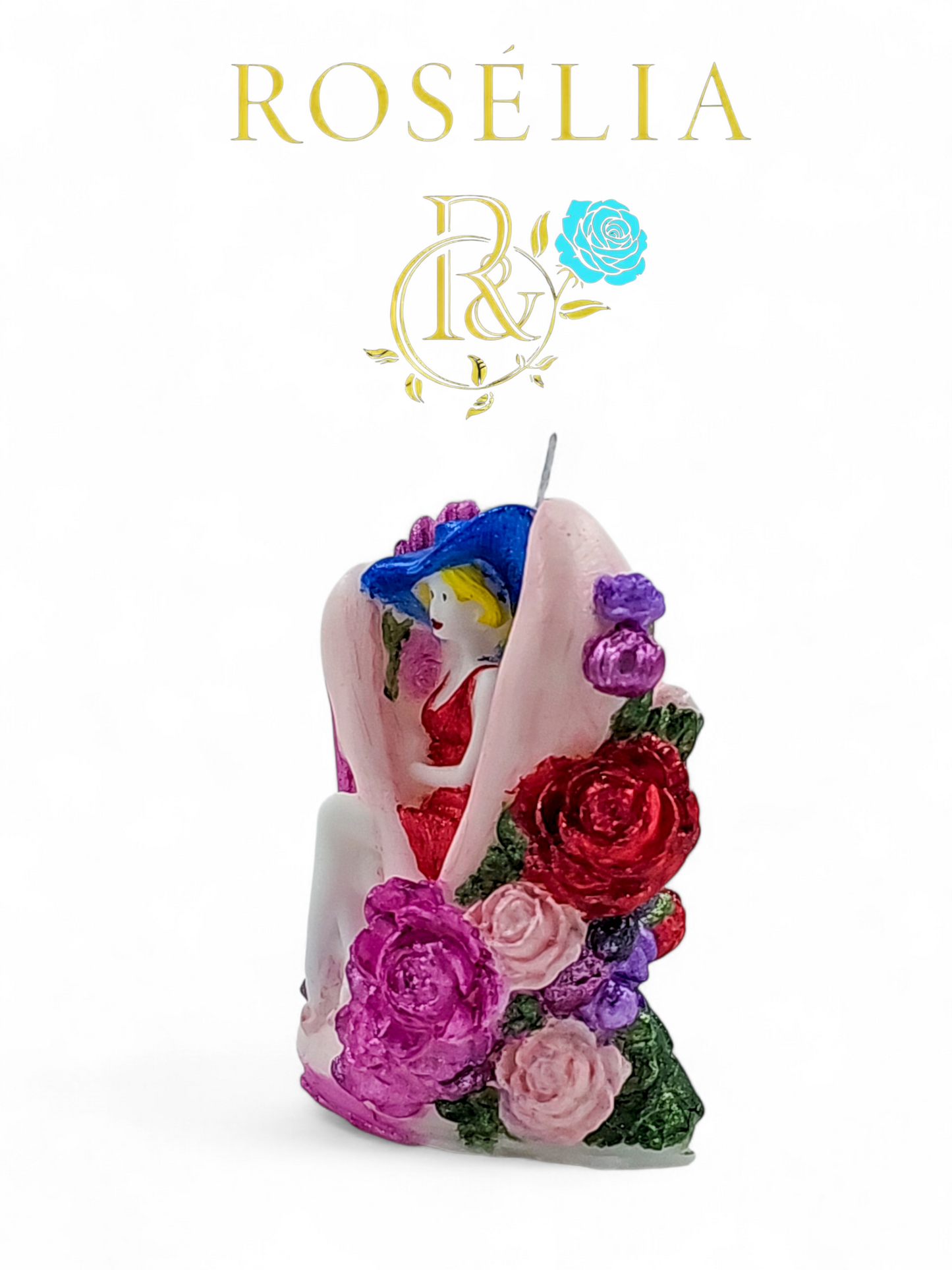 Topuklu Ayakkabı ve Çiçek Detaylı Lady Collection Dekoratif Mum | Rosélia