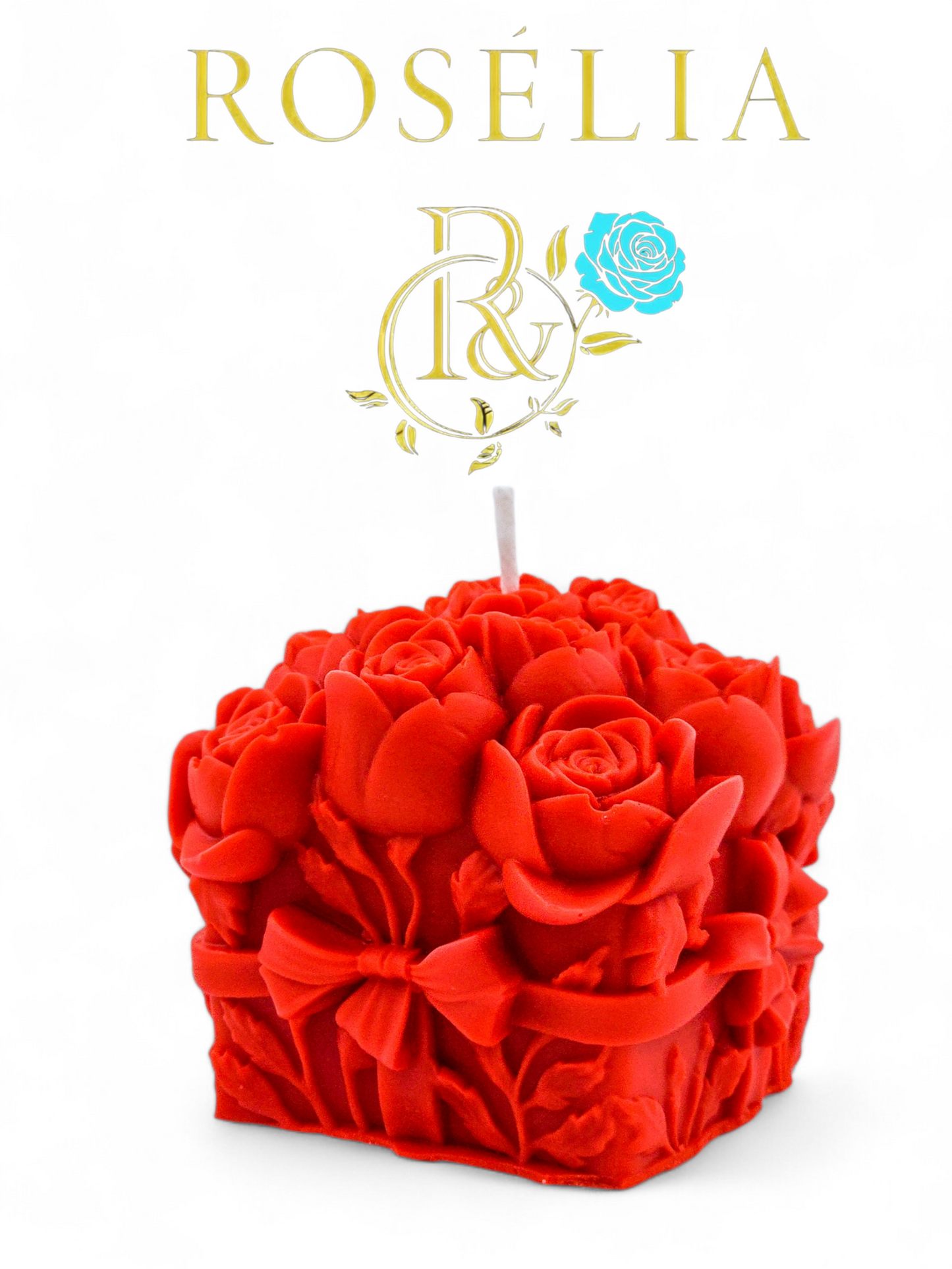 Kırmızı Gül Buketi Hediye Paketi Valentine Collection Dekoratif Mum - Sevgililer Günü | Rosélia