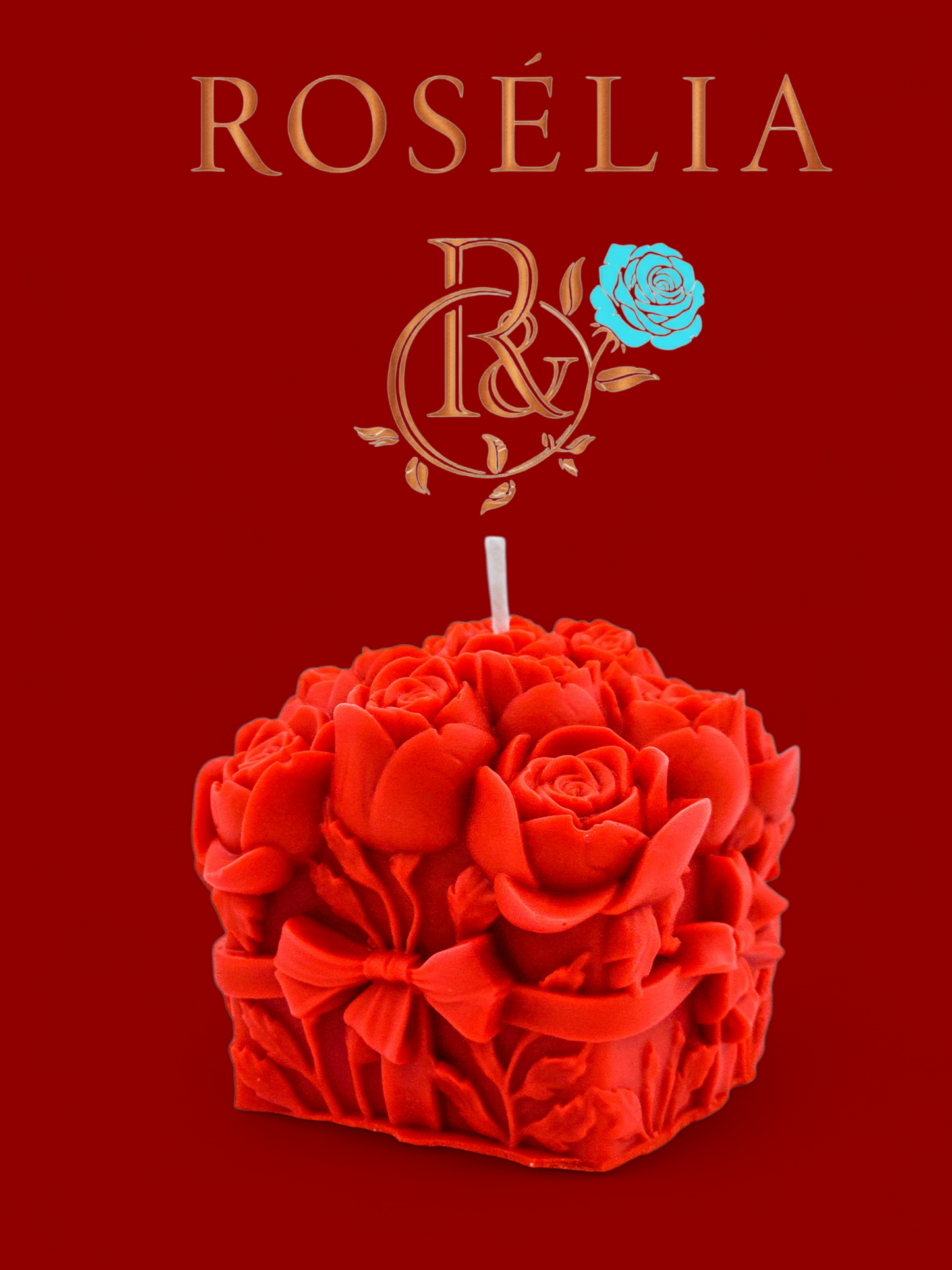 Kırmızı Gül Buketi Hediye Paketi Valentine Collection Dekoratif Mum - Sevgililer Günü | Rosélia