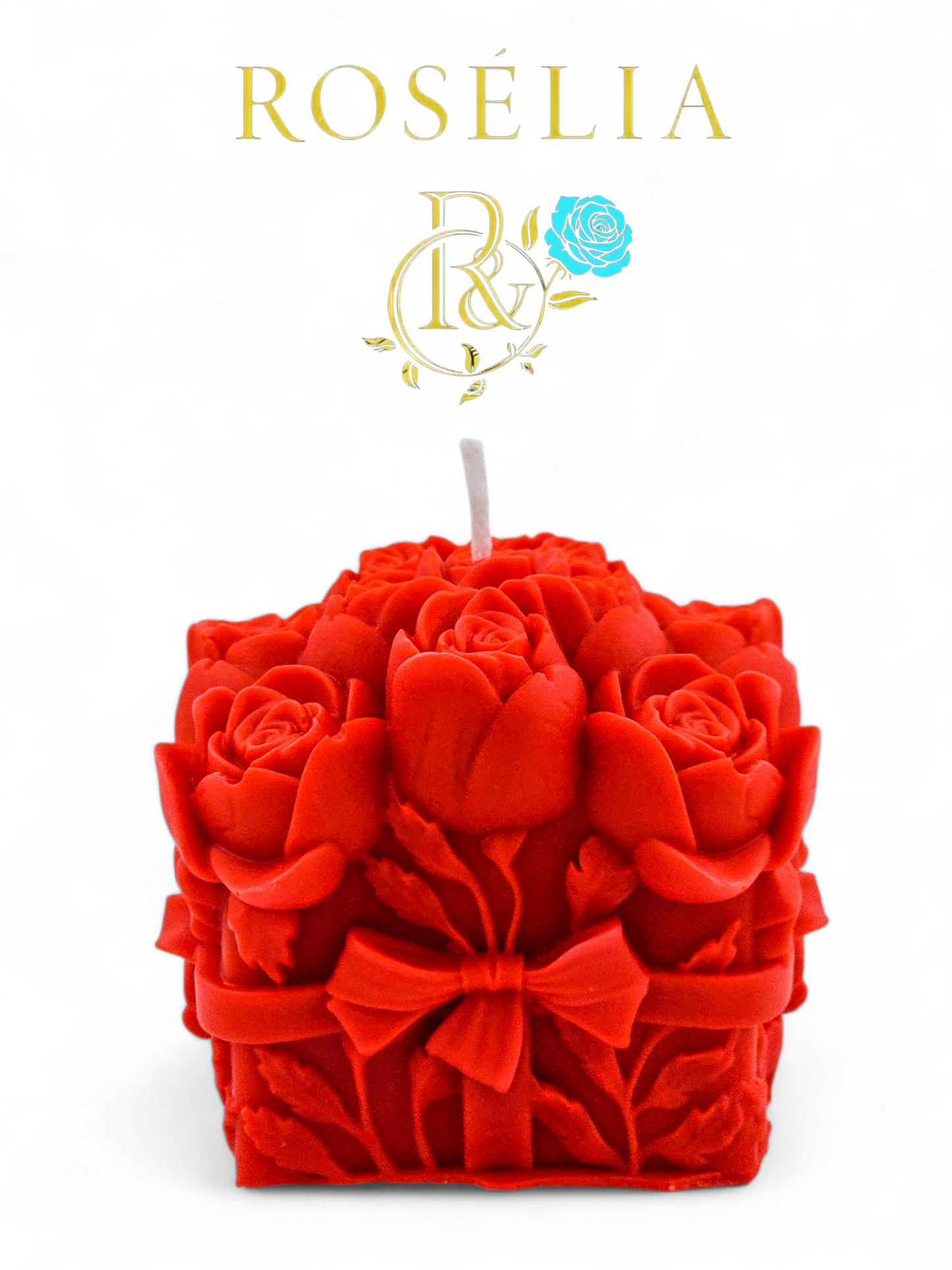 Kırmızı Gül Buketi Hediye Paketi Valentine Collection Dekoratif Mum - Sevgililer Günü | Rosélia