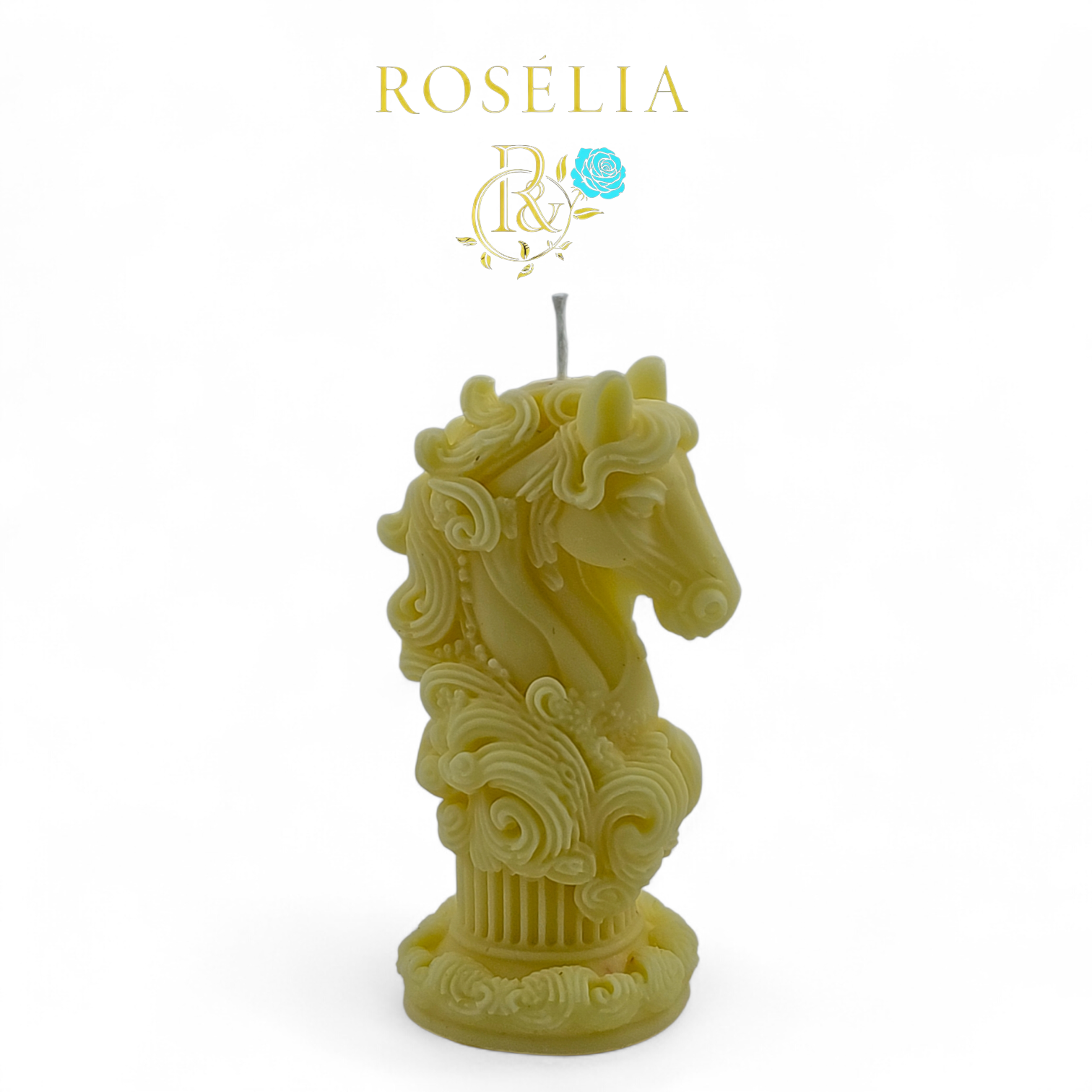 Işığın ve Özgürlüğün Buluştuğu At Figürü Dekoratif Mum | Rosélia