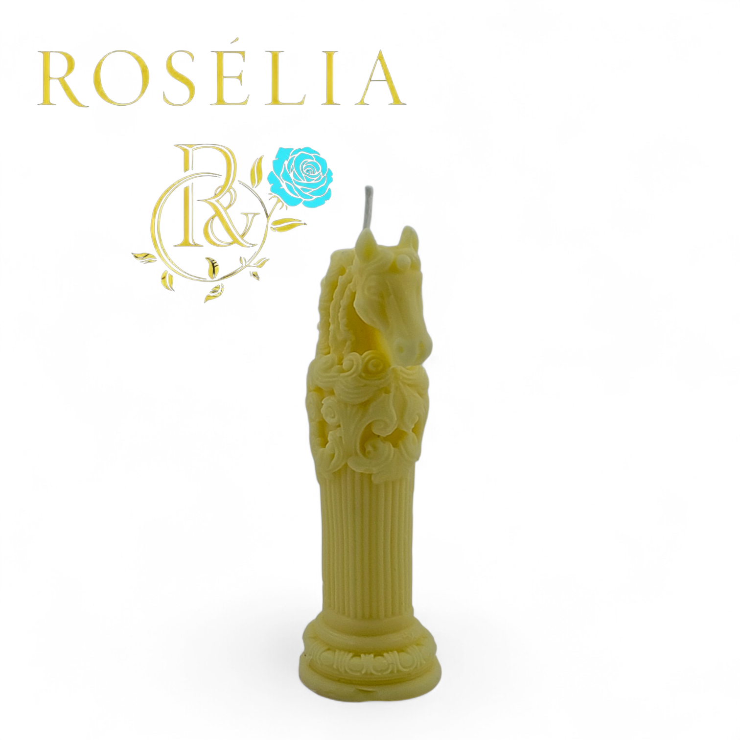 Işığın ve Özgürlüğün Buluştuğu At Figürü 2 Dekoratif Mum | Rosélia
