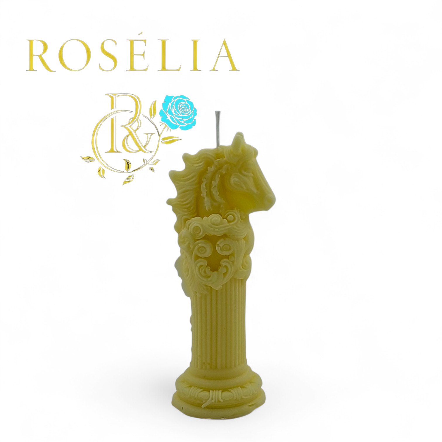 Işığın ve Özgürlüğün Buluştuğu At Figürü 2 Dekoratif Mum | Rosélia