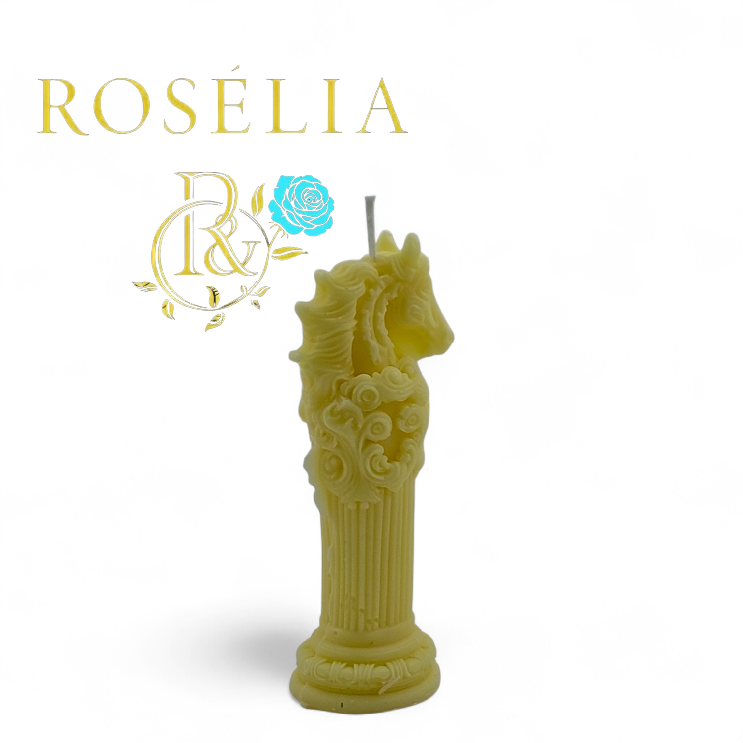 Işığın ve Özgürlüğün Buluştuğu At Figürü 2 Dekoratif Mum | Rosélia