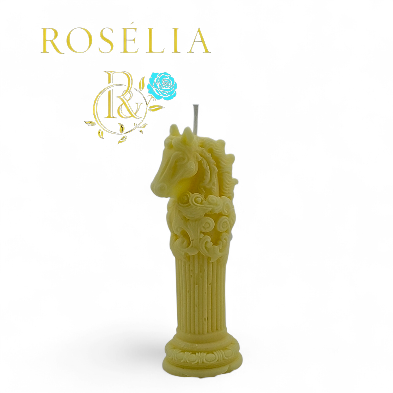 Işığın ve Özgürlüğün Buluştuğu At Figürü 2 Dekoratif Mum | Rosélia