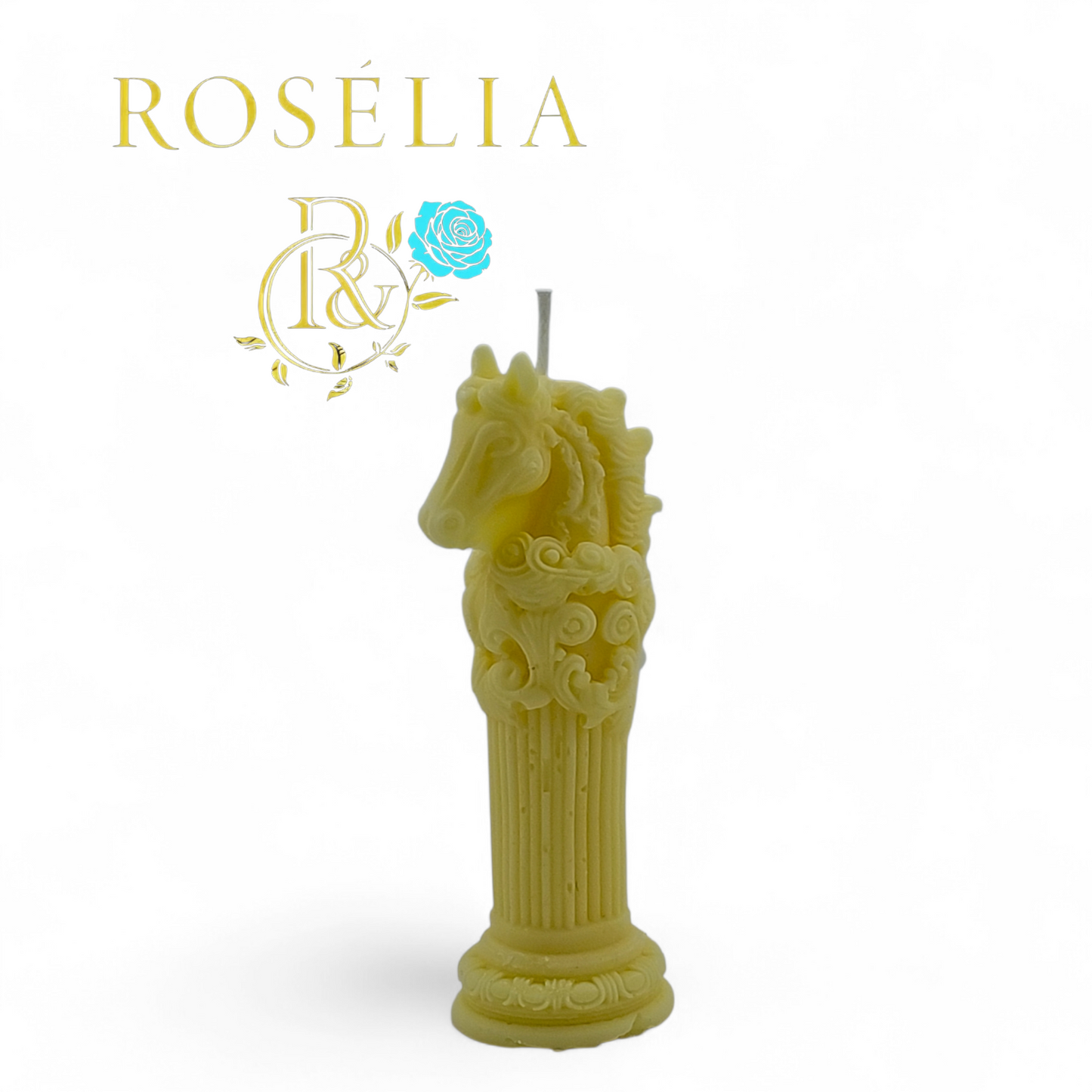 Işığın ve Özgürlüğün Buluştuğu At Figürü 2 Dekoratif Mum | Rosélia