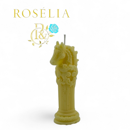 Işığın ve Özgürlüğün Buluştuğu At Figürü 2 Dekoratif Mum | Rosélia