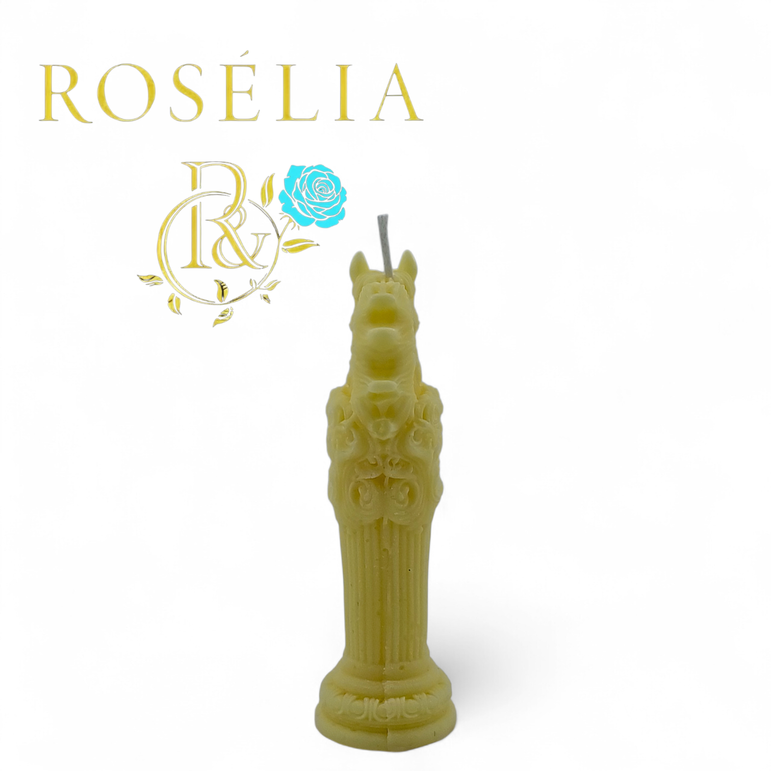 Işığın ve Özgürlüğün Buluştuğu At Figürü 2 Dekoratif Mum | Rosélia