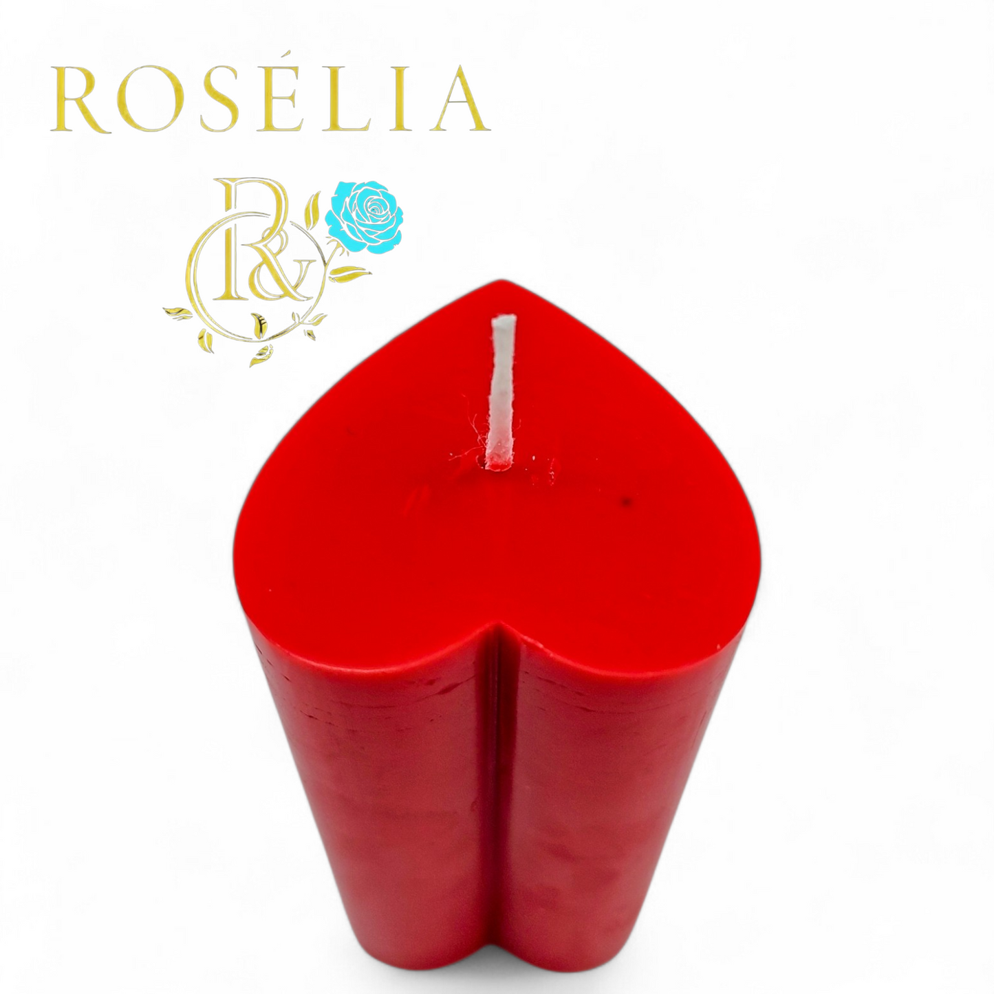 Kalp Temalı Baton Dekoratif Mum | Rosélia