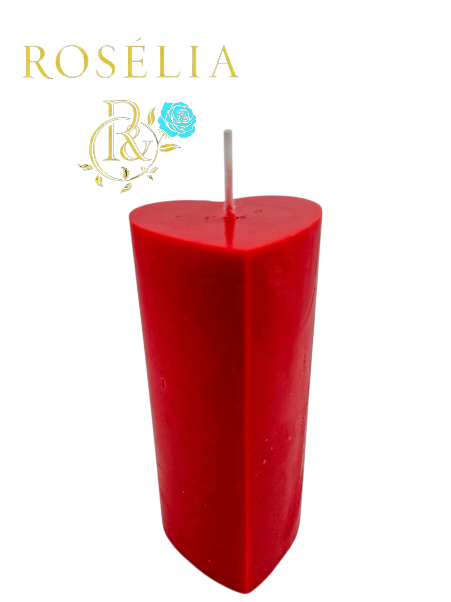 Kalp Temalı Baton Dekoratif Mum | Rosélia