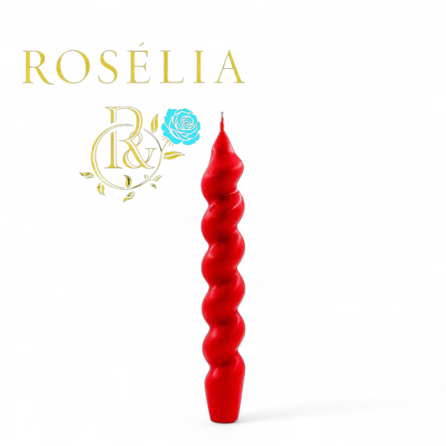 Tutkunun Kıvrımlı Şamdan Dekoratif Mum | Rosélia