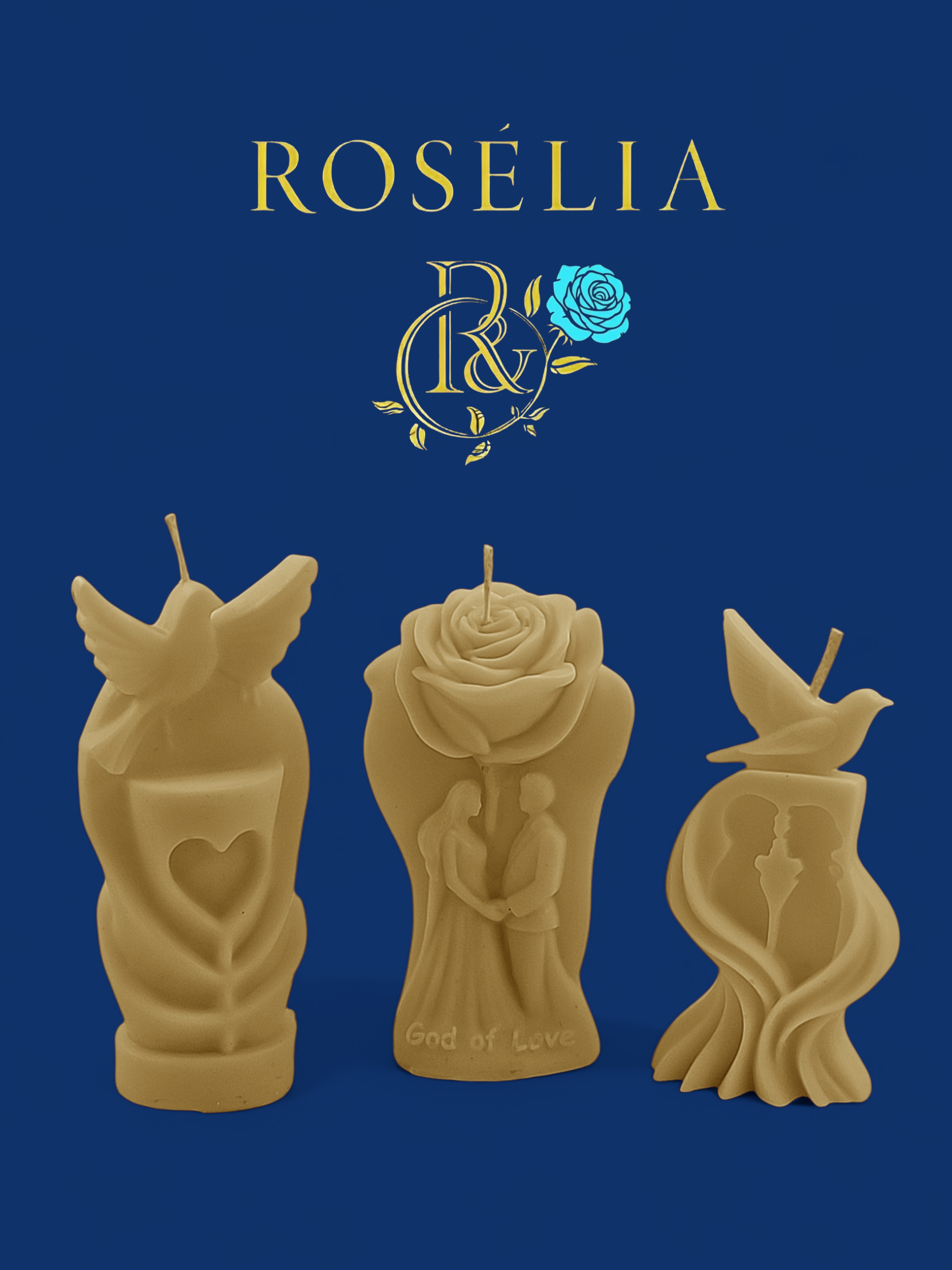 Düğün Nişan Kına Organizasyon Konsepti Dekoratif El Yapımı Mumlar | Rosélia