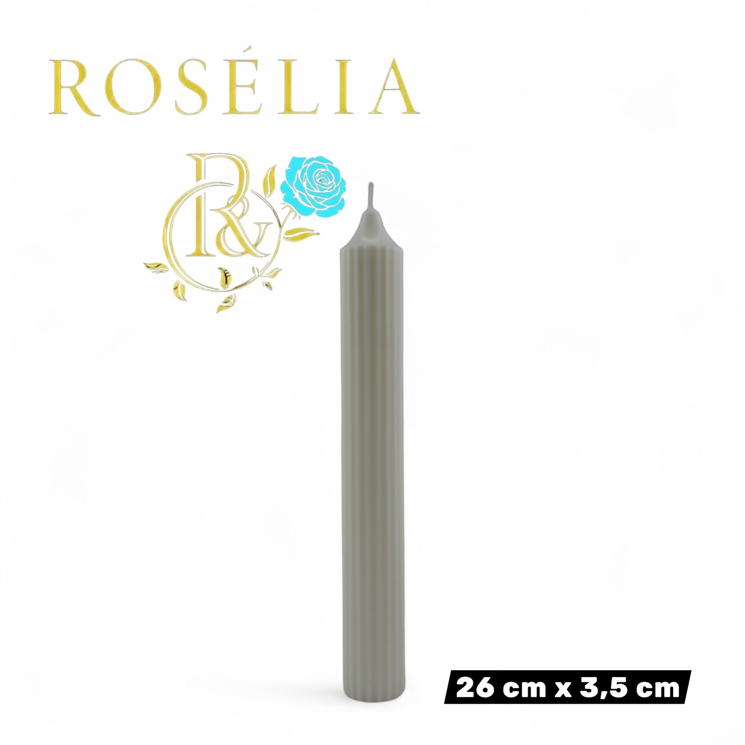 Şamdan Baton Dekoratif Mum Serisi | Rosélia