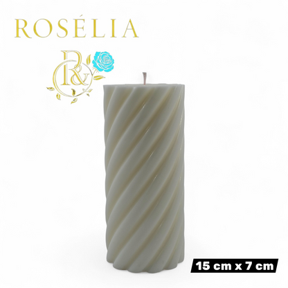 Spiral Tasarımlı Baton Dekoratif Mum | Rosélia