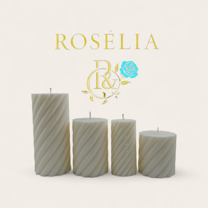 Spiral Tasarımlı Baton Dekoratif Mum | Rosélia